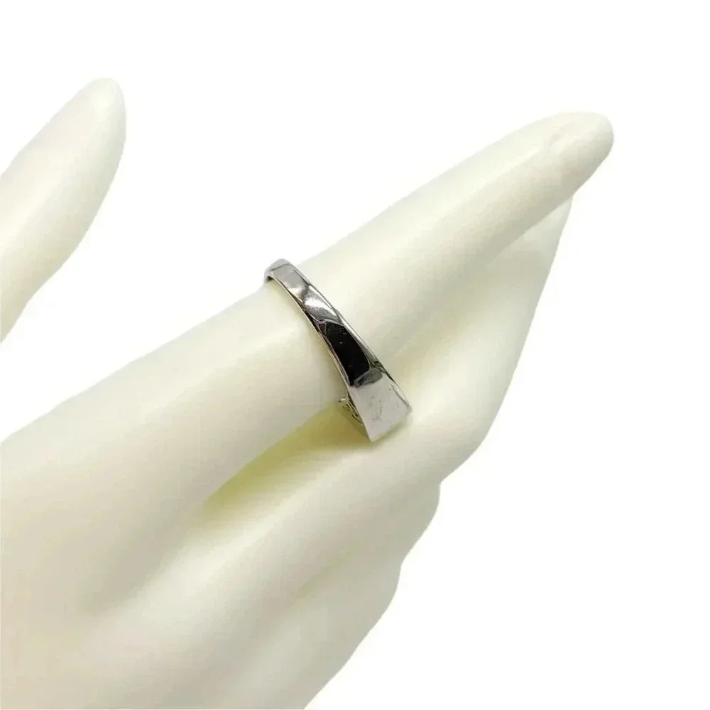 Sterling Silver 7mm Purple Druzy Rectangle Faced Ring PJC 925 Sz: 7